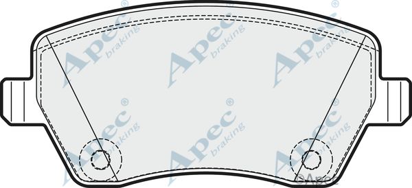 APEC BRAKING Piduriklotsi komplekt,ketaspidur PAD1983